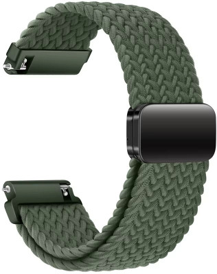 AOnes Watch Strap Nylon Woven Magnetic for Boat Xtend Call Plus Smart Watch Strap(Green)