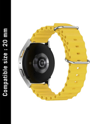 DailyObjects Yellow Beat Wrist Watchband for Samsung/OnePlus/Fitbit Smartwatches (20mm) Smart Watch Strap(Yellow)