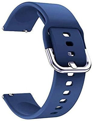 Big Wings 22mm Metal Buckle Silicone Strap Compatible with NOISE COLORFIT GRANDE Smart Watch Strap(Blue)