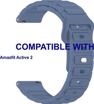 ACM WSM32T20BL3874 Watch Strap Silicone Belt Button 20mm for Amazfit Active 2 Smartwatch Blue Smart Watch Strap(Blue)