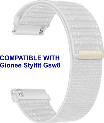 ACM WSM39A22WT1812 Watch Strap Nylon Soft 22mm for Gionee Stylfit Gsw8 Smartwatch White Smart Watch Strap(White)