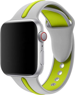 DailyObjects Two Tone Silicone Apple Wrist Band (38/40/41mm) Smart Watch Strap(Grey)