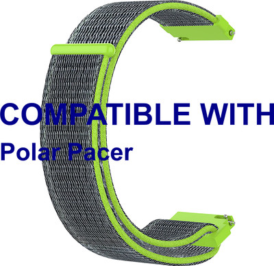 ACM WSM3V20GR3901 Watch Strap Nylon Loop Belt 20mm for Polar Pacer Smartwatch Green Smart Watch Strap(Green)
