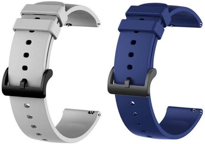 Priavy Smart watch band strap belt 22mm for ladies/Mens smartwatch band Silicon (grey & Blue ) Smart Watch Strap(Mullti Color)
