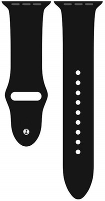 BLACK LOVIES 42/44mm Soft Silicon Smartwatch Strap Compatible For W26/ W26 PLUS/ W26 PLUS PRO Smart Watch Strap(Black)