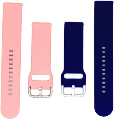 BLACK LOVIES 22MM SOFT SILICON BELT Smart Band Strap(Blue, Pink)