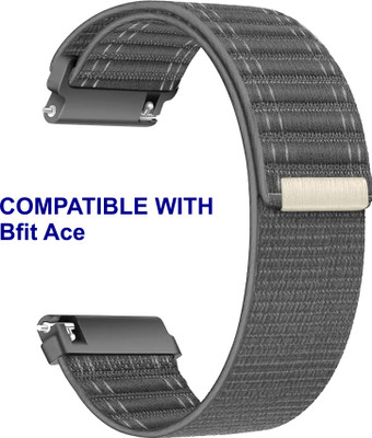 ACM WSM39A22GY2180 Watch Strap Nylon Soft 22mm for |Bfit Ace Smartwatch Grey Smart Watch Strap(Grey)
