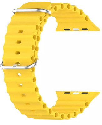 ZERO Silicone Sport Compatible With Applee Watch Band 42mm 44mm 49mmFor Men Women Smart Watch Strap(Yellow)