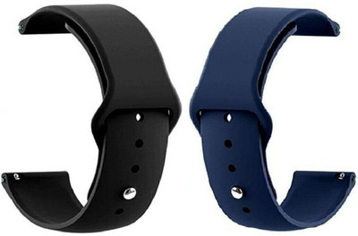 BLACK LOVIES 22 mm Silicon Smartwatch Strap Compatible With PACE Smart Watch Strap(Black, Blue)