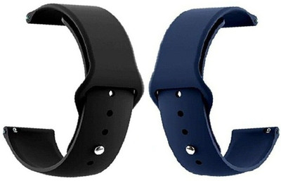 BLACK LOVIES 22 mm watch Strap Compatible With Fire bolt Invicible BSW020 Smart Watch Strap(Black, Blue)