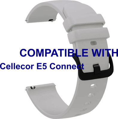 ACM WSM25M22GY3902 Watch Strap Silicone Hook Belt 22mm for |Cellecor E5 Connect Smartwatch Grey Smart Watch Strap(Grey)