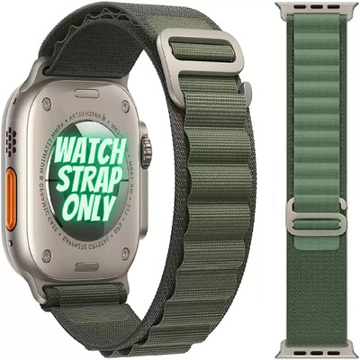 TRENDINGVIEW Nylon fabric Alpine Adjustable woven loops with Titanium Metal G-Hook 44 mm Fabric Watch Strap Smart Watch Strap(Mullti Color)