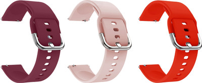 ACM Pack of 3 Watch Strap Hook for Fireboltt Spin Bsw009 (Purple/Creame/Red) Smart Watch Strap(Mullti Color)