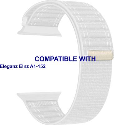 ACM WSM39A40WT1116 Sliding 44mm 49mm Watch Strap Nylon Soft for |Eleganz Elnz A1-152 Smartwatch White Smart Watch Strap(White)
