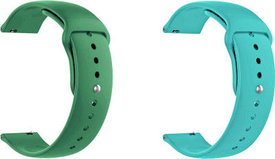 ACM Pack of 2 Watch Strap for Fossil Gen 5e 44mm Ftw4056 Ftw4049 (Green/Light Blue) Smart Watch Strap(Mullti Color)
