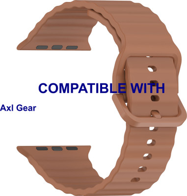 ACM WSM31S40BR1678 Sliding 44mm 49mm Watch Strap Silicone Classy Belt for Axl Gear Smartwatch Brown Smart Watch Strap(Brown)