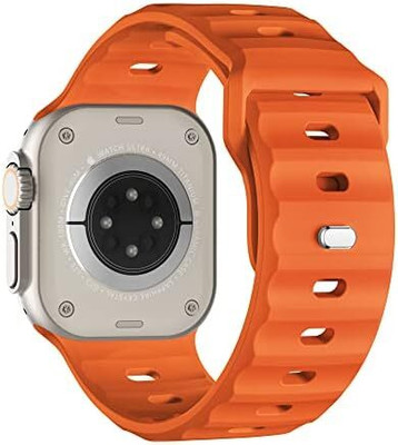 SUITISBEST Apple Watch ULTRA 2 / ULTRA Silicone Strap Compitable 49MM, 45MM, 44MM, 42MM Smart Watch Strap(Orange)
