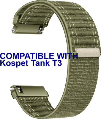 ACM Watch Strap Nylon Soft for Kospet Tank T3 Smartwatch Khakhi Smart Watch Strap(Green)