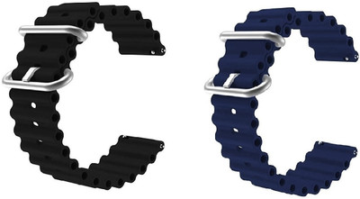 PUNAK 22 MM Ocean Loop Smartwatch Strap Band. Smart Watch Belt Smart Watch Strap(Black, Blue)
