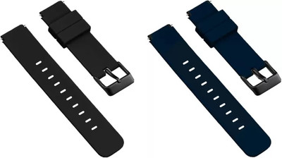 KHR 20MM Silicon Watch Belt (CHECK MODEL LIST) Smart band strap Smart Watch Strap(Black, Blue)