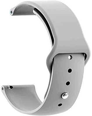 BLACK LOVIES 22 mm Soft Silicon Smartwatch Strap Compatible with Noise fit Core. Smart Watch Strap(Grey)
