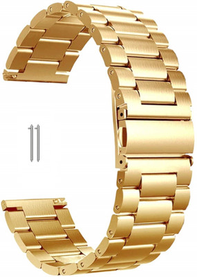 KHR Magnetic Milanese Heavy Chain 20mm Strap Compatible with Watches with 20mm Lugs Smart Watch Strap(Gold)