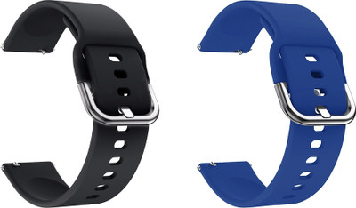 ACM Pack of 2 Watch Strap Hook Smart Watch Strap(Black, Blue)