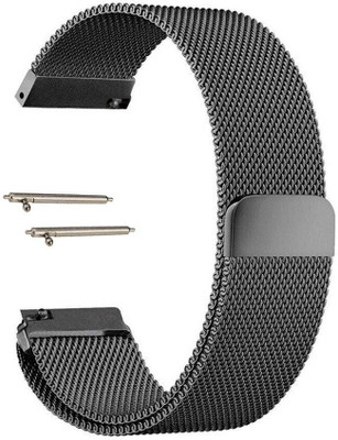 BLACK LOVIES 20 MM Metal Smartwatch Strap Compatible with SEMSUUNG Gelaxy Watch (42MM) Smart Watch Strap(Black)
