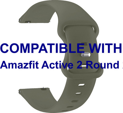 ACM WSM13A20GY3908 Watch Strap Clip Belt 20mm for Amazfit Active 2 Round 2r Smartwatch Grey Smart Watch Strap(Grey)