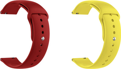 ACM Pack of 2 Watch Strap for Evolves Nextfit Full Touch Smartwatch (Red/Yellow) Smart Watch Strap(Mullti Color)