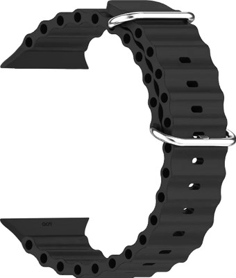 ACM Sliding Watch Strap Silicone Smart for Hammer Ace Ultra Smartwatch Belt Black Smart Watch Strap(Black)