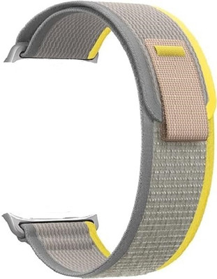 Colorcase Nylon Strap Compatible with Hammer Active 2.0 Plus Smart Watch Smart Watch Strap(White, Yellow)