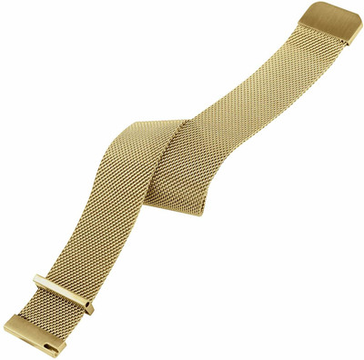 KHR Stainless Steel Magnetic Loop Metal Chain Watch Strap for ColorFit Icon 2 Smart Watch Strap(Gold)