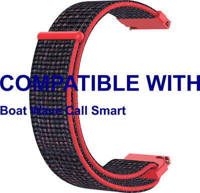 ACM WSM3V22OR3890 Watch Strap Nylon Loop Belt 22mm for |Boat Wave Call Smart Smartwatch Orange Smart Watch Strap(Orange)