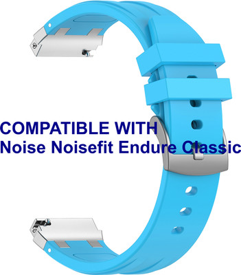 ACM WSM36X22BL1165 Watch Strap Metal Hook Silicone 22mm for Noise Noisefit Endure Classic Smartwatch Blue Smart Watch Strap(Blue)