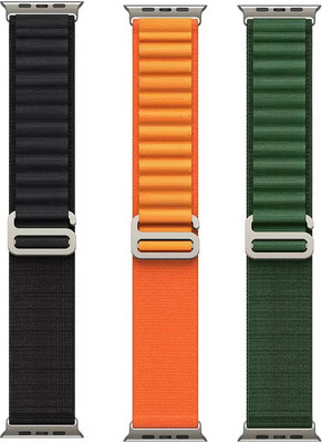 CHG Hook Strap for iWatch Series SE/7/6/5/4/3/Ultra Smart Watch Strap(Black, Orange, Green)