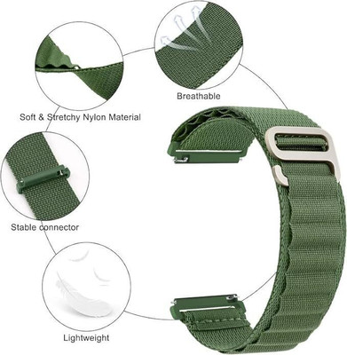 Like Star 22mm Soft Strap (compatible Watch List In Photo & Description) Smart Watch Strap(Green)