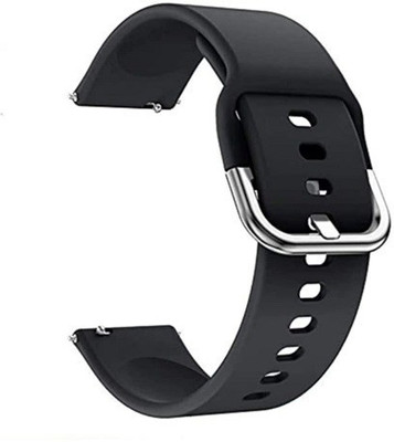 Melfo 19mm Silicone Strap Compatible with Noise Colorfit Pulse Smart Watch Strap(Black)