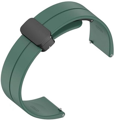 RUPELIK 22mm Silicone magnetic Strap Compatible With All 22mm Watches Strap(Check Image) Smart Watch Strap(Green)