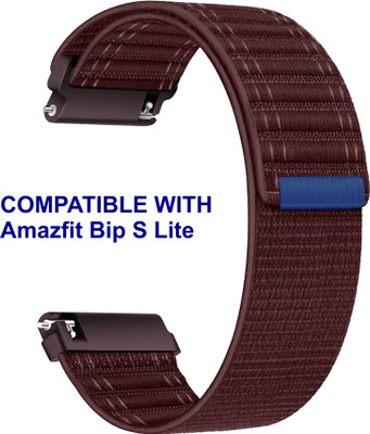 ACM WSM39A20PU1005 Watch Strap Nylon Soft 20mm for Amazfit Bip S Lite Smartwatch Burgundy Purple Smart Watch Strap(Purple)