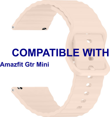 ACM Watch Strap Silicone Classy Belt for Amazfit Gtr Mini Smartwatch Creame Pink Smart Watch Strap(Pink)