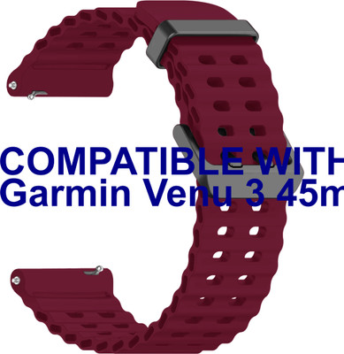 ACM Watch Strap Silicone Sports for Garmin Venu 3 45mm Smartwatch Purple Smart Watch Strap(Purple)