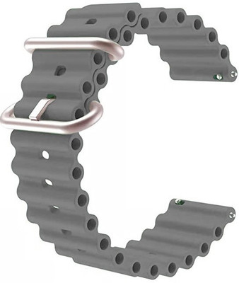 BLACK LOVIES 22 mm Ocean Smart Watch Band Strap Designed for Firebolt Talk/ Hulk/ Ai Smart Watch Strap(Grey)