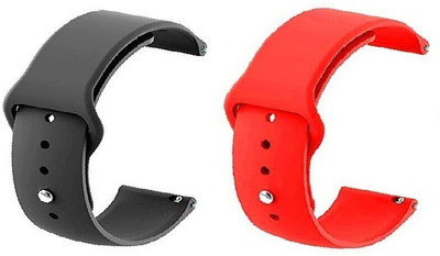 BLACK LOVIES 20 mm Smartwatch Strap Compatible With Fire bolt spO2 BSW001 Smart Watch Strap(Black, Red)