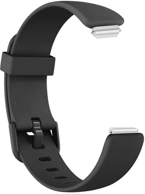 TechTrendz Silicone Adjustable Buckle Watch Band Compatible with Fitbit Inspire 2 Smart Watch Strap(Black)