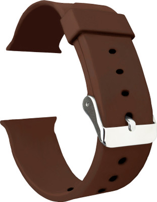 ACM Sliding Watch Strap Silicone for Itel ‎2 Ultra Smartwatch Belt Band Brown Smart Watch Strap(Brown)