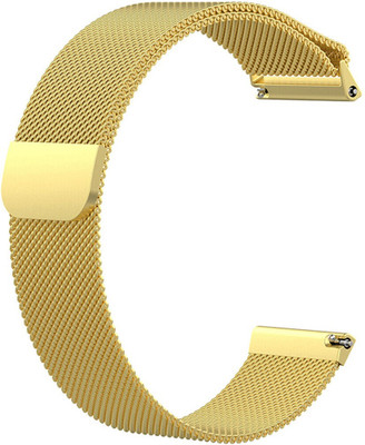 Zelfo Magnetic Metal Chain Compatible with Minix Vega Smart Watch Smart Watch Strap(Gold)
