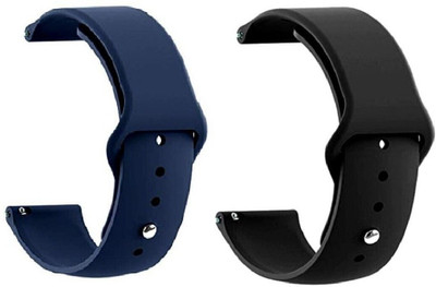 BLACK LOVIES 22 MM Soft Silicon Smartwatch Strap Compatible With BO_ AT FLASH Smart Watch Strap(Black, Blue)