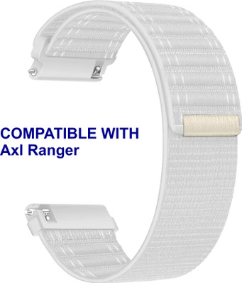 ACM WSM39A22WT2980 Watch Strap Nylon Soft 22mm for Axl Ranger Smartwatch Belt White Smart Watch Strap(White)