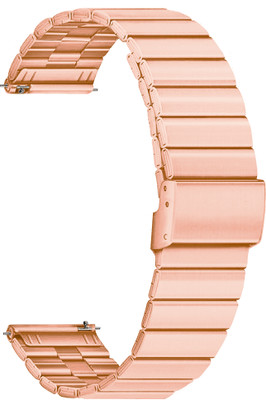 ACM Watch Strap Adjustable Steel for Helix By Timex Smart 2.0 watch Rose Gold Pink Smart Watch Strap(Pink)